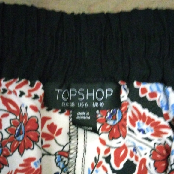 Topshop Multicolor Patterned Pants - Picture 3 of 4